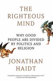 The righteous mind by Jonathan Haidt book cover